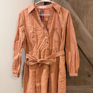 Boden Petite Corduroy Belted Shirt Dress – Rosewood – Size 10P